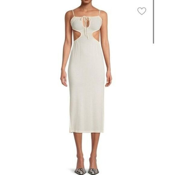 WeWoreWhat Womens Size Medium Ruched Cutout Maxi Coverup Dress - Picture 2 of 10